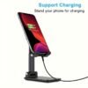ChatStand, Adjustable Cell Phone Stand for Desk, Phone Stand for Recording, iPhone Holder for Filming, Small iPhone Tripod, Soporte para Celular, Fits Samsung, Android, (Night Black)