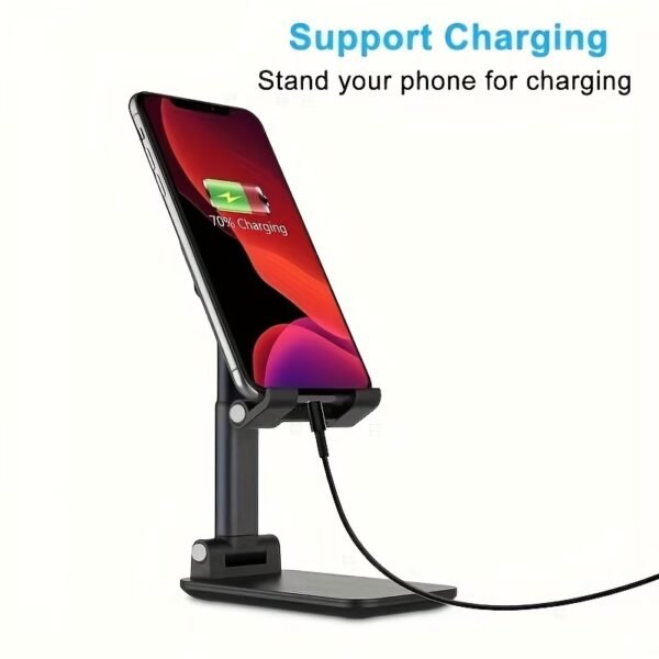 ChatStand, Adjustable Cell Phone Stand for Desk, Phone Stand for Recording, iPhone Holder for Filming, Small iPhone Tripod, Soporte para Celular, Fits Samsung, Android, (Night Black)
