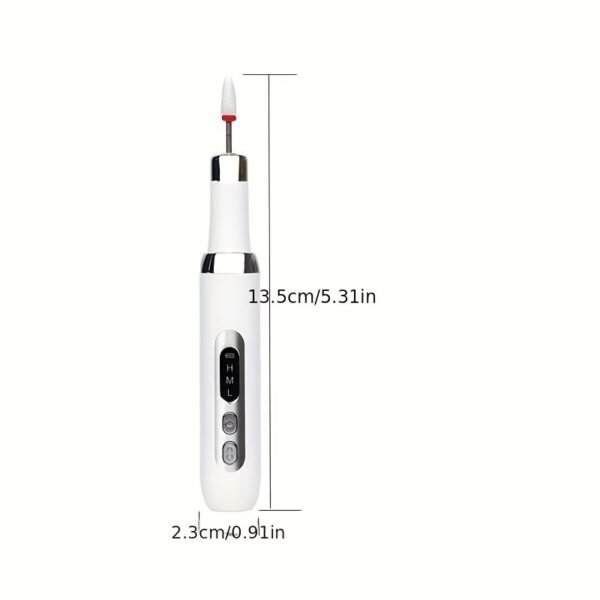 Electric Nail Drill Kit, Electric Nail File Cordless Nail Drill Machine for Acrylic Gel Dip Powder Nails, Professional Portable Manicure Pedicure Rechargeable Lightweight for Home Salon Use