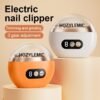 SCAIKTIG Electric Automatic Nail Clipper with Light, 2 Speeds, Magnetic Cover, Nail Scraps Storage, USB Rechargeable, Safety Electric Fingernail Trimmer for Kids, Adult, Seniors, Men, Caregivers, Grey