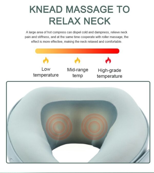 KppeX 4D Deep Cordless Neck Massager Pillow,Shiatsu Shoulder Massager,Leg and Back Pain Relief Tissue Kneading,Gifts for Men or Women (Onion White)