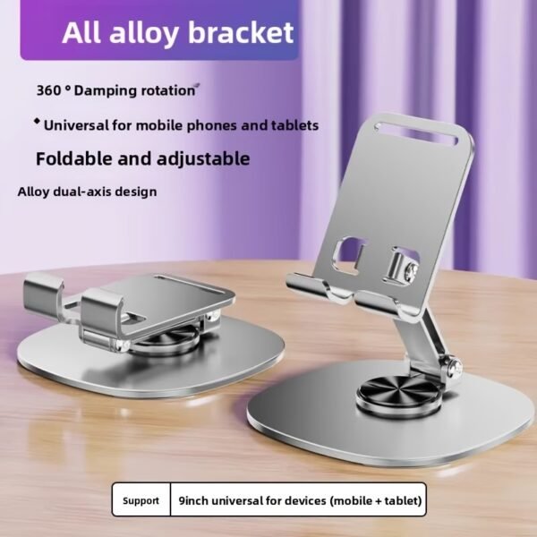 Nulaxy Dual Folding Cell Phone Stand, Fully Adjustable Foldable Desktop Phone Holder Cradle Dock Compatible with iPhone 17 16 15 14 13 12 11 Pro Max Xs Xr X 8, Nintendo Switch, All Phones