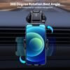 Vansky Car Phone Holder Mount, 3-in-1 Universal Cell Phone Holder Car Air Vent Holder Dashboard Mount Windshield Mount Fit for iPhone 17 16 15 14 13 Pro Max, Samsung S24 S23 LG Sony and More