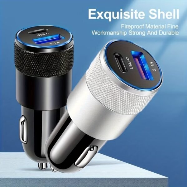 LISEN Car Charger USB C, 45W Cigarette Lighter USB Charger Adapter, Car Accessories Gifts for Men, Mini USBC Cars Fast Charging Adapter USBC Type C 12V Plug Outlet, for iPhone 17 Pro Max 16 15 14 13