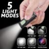 ThruNite Ti Mini Keychain Flashlight, USB-C Rechargeable EDC Pocket Light, Bright 650 Lumens Small Keychain Gadget for Camping, Everyday Carry, Indoor Outdoor Use (Grey Cool White)