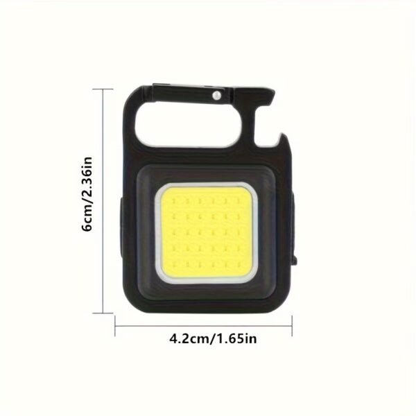 MAKDAK COB Rechargeable Keychain Flashlight 2Pack, High Lumen Super Bright LED Work Light with Magnet,Clip,Bottle Opener for Dog Walking,Car Repair, Emergency,Camping,EDC