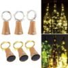 YJFWAL Upgraded 12 Pack Solar Wine Bottle Lights, 20 LEDs Waterproof Copper Light, Bottle Light Fairy Cork String Lights for Yard Patio Decor, DIY Birthday Gift for Mom Grandma Girlfriend(Warm White)
