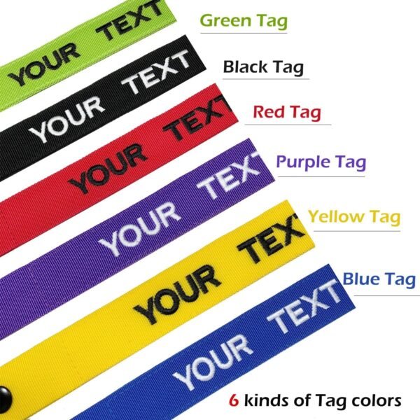 Personalized Luggage Tags, Customized Name ID Suitcase Tag Labels for Travel Suitcase, Personalized Embroidery Baggage Tags to Quickly Spot Suitcases,Travel Bag,Hiking Bag (Polyester)