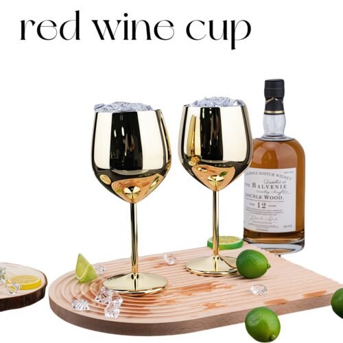 4 Gusto Nostro Stainless Steel Wine Glass - 18 oz - Cute, Unbreakable Wine Glasses for Travel, Camping and Pool - Fancy, Unique and Cool Portable Metal Wine Glass for Outdoor Events, Picnics (Set of 2)