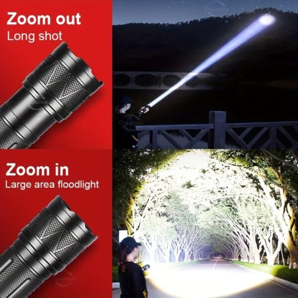 Rechargeable Spotlight,4500 LM Super Bright Handheld Spot Light LED Flashlight High Lumens,Powered Spotlight Large Searchlight Outdoor with Solar Panels for Boating Camping Hunting