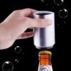 Premium Beer Bottle Opener, Automatic Stainless Steel Quick Pop the Top Can Openers by Magnet Catching No Damage Caps, Wine Accessory Push Down Off Magnetic Bartender Tool for Home Picnic Camping