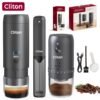 Portable Espresso Machine for Travel, Travel Coffee Maker Self Heating with USB-C, 20 Bar Coffee Machine 3in1 Compatible with Ground Coffee, Nespresso Capsule & DG Pods for Camping - Grey