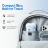 usmile C10 Portable Water Flosser for Travel – 95-Day Battery, 4 Modes, 360° Nozzle, 180ml Tank, IPX7 Waterproof, Dentist-Recommended for Braces, Implants & Sensitive Gums (Blue)