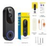 Orbitell 1080p Wireless Wi-Fi Video Doorbell Camera with Two Way Audio, Night Vision, Cloud Storage, Smart AI Motion Detection, Support 2.4GHz Wi-Fi only