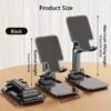 ChatStand, Adjustable Cell Phone Stand for Desk, Phone Stand for Recording, iPhone Holder for Filming, Small iPhone Tripod, Soporte para Celular, Fits Samsung, Android, (Night Black)