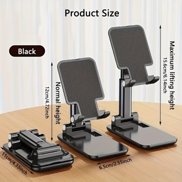 ChatStand, Adjustable Cell Phone Stand for Desk, Phone Stand for Recording, iPhone Holder for Filming, Small iPhone Tripod, Soporte para Celular, Fits Samsung, Android, (Night Black)