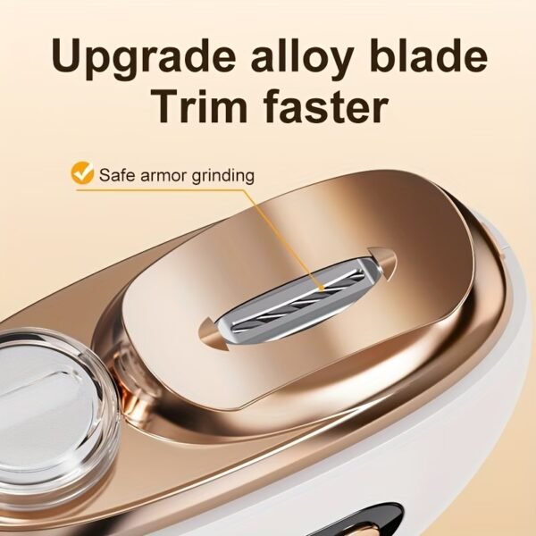 SCAIKTIG Electric Automatic Nail Clipper with Light, 2 Speeds, Magnetic Cover, Nail Scraps Storage, USB Rechargeable, Safety Electric Fingernail Trimmer for Kids, Adult, Seniors, Men, Caregivers, Grey