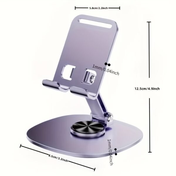 Nulaxy Dual Folding Cell Phone Stand, Fully Adjustable Foldable Desktop Phone Holder Cradle Dock Compatible with iPhone 17 16 15 14 13 12 11 Pro Max Xs Xr X 8, Nintendo Switch, All Phones