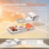 TELESIN Fun Shot Magnetic Phone Camera Grip + C03 Magnetic Selfie Light (Silver) Bundle Kit Compatible with iPhone Magsafe & Android, Creator Kit for Selfies/Photography/TikTok/Zoom Calls/Video