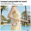 MQOUNY for Magsafe Tripod Stand for iPhone,Portable Pocket Size Selfie Stick with Rechargeable Remote and Metal Ring,Extendable Detachable Cell Phone Tripod Compatible with iPhone/Android