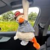 Tissue Box Cover Plush Tissue Box Holder for Car, Home, Decorative Holder/Organizer for Bathroom Vanity Countertop, Nightstands, Office Desk-Duck