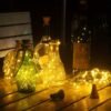 YJFWAL Upgraded 12 Pack Solar Wine Bottle Lights, 20 LEDs Waterproof Copper Light, Bottle Light Fairy Cork String Lights for Yard Patio Decor, DIY Birthday Gift for Mom Grandma Girlfriend(Warm White)