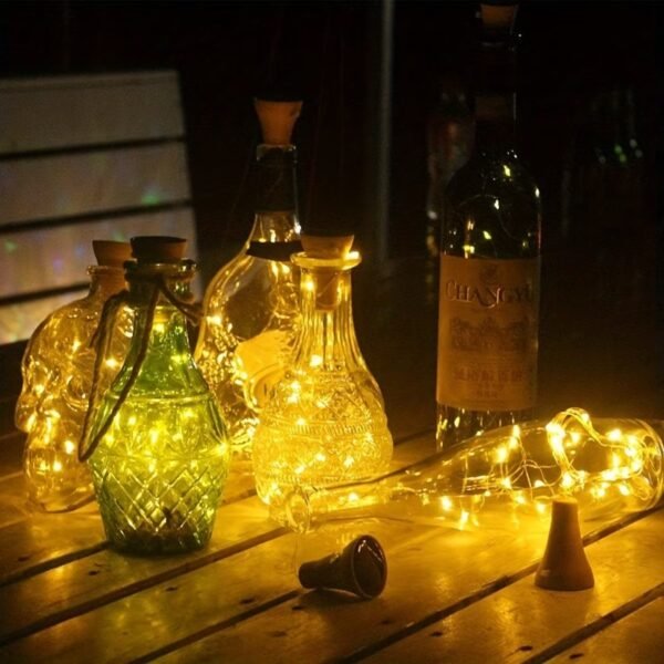 YJFWAL Upgraded 12 Pack Solar Wine Bottle Lights, 20 LEDs Waterproof Copper Light, Bottle Light Fairy Cork String Lights for Yard Patio Decor, DIY Birthday Gift for Mom Grandma Girlfriend(Warm White)