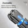 ArkPro Lite Flat Pocket Flashlight, Rechargeable Portable 1200 Lumens with White LED, Red Light, and UV Light, Triple Sources for Pet Urine Detection, Camping, Emergency, Working (Matte Black)