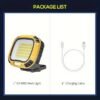 6000mAh Magnetic Work Light Rechargeable with 4000 Lumen IP65 Waterproof, 30H Runtime, 4 Brightness & 4 Color Modes with Red SOS, Strong Magnet Base for Car Repair, Camping, Emergency 1PC