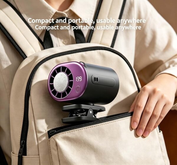 2026 Clip On Air Conditioner For Car,360 Rotation 199 Speeds LED Display USB Rechargeable Car AC Mini AC Unit Portable Cooling Fan, For Office Camping Beach Travel.