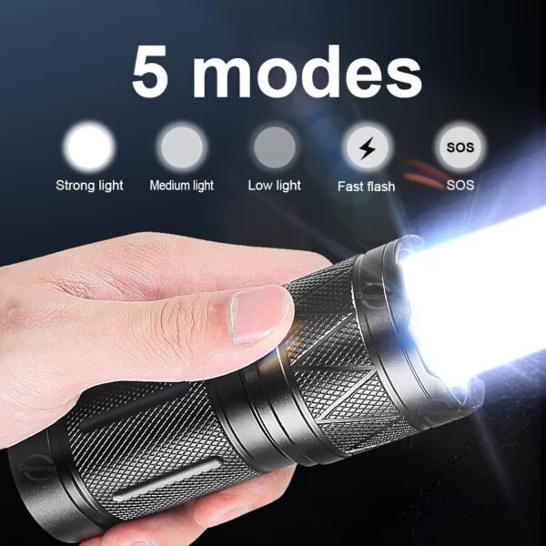 Rechargeable Spotlight,4500 LM Super Bright Handheld Spot Light LED Flashlight High Lumens,Powered Spotlight Large Searchlight Outdoor with Solar Panels for Boating Camping Hunting