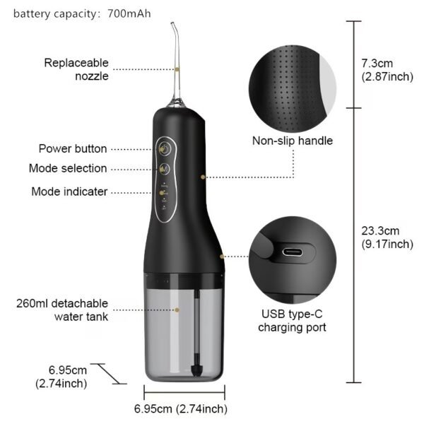 Waterpik Aquarius Water Flosser For Teeth Cleaning, Gums, Braces, Dental Care, Electric Power With 10 Settings, 7 Tips For Multiple Users And Needs, ADA Accepted, White WP-660, Packaging May Vary