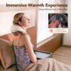 Shoulder Massager with Heat, Cordless Back and Neck Massager, Upgraded Graphene Heating, 4D Shiatsu Deep Kneading Massage for Shoulder, Back,Leg,Pain Relief, Gift for Dad Mom (Black)