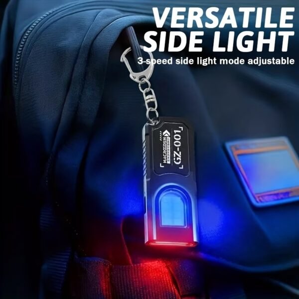 ThruNite Ti Mini Keychain Flashlight, USB-C Rechargeable EDC Pocket Light, Bright 650 Lumens Small Keychain Gadget for Camping, Everyday Carry, Indoor Outdoor Use (Grey Cool White)