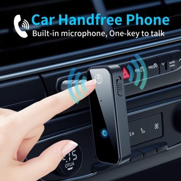 Bluetooth Transmitter Receiver for 2 AirPods or BT Devices, Bluetooth Wireless Transmitter for Headphones, 3.5mm Aux Audio Jack Adapter for in-Flight TV Car Home Stereo System