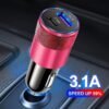 LISEN Car Charger USB C, 45W Cigarette Lighter USB Charger Adapter, Car Accessories Gifts for Men, Mini USBC Cars Fast Charging Adapter USBC Type C 12V Plug Outlet, for iPhone 17 Pro Max 16 15 14 13