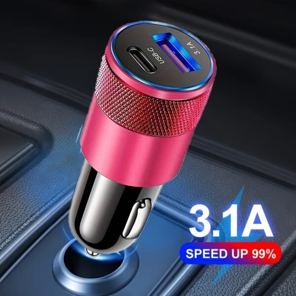 LISEN Car Charger USB C, 45W Cigarette Lighter USB Charger Adapter, Car Accessories Gifts for Men, Mini USBC Cars Fast Charging Adapter USBC Type C 12V Plug Outlet, for iPhone 17 Pro Max 16 15 14 13