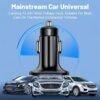 120W 6-Port Fast Car Charger USB-C with LED Voltage Display, Multi Port Cigarette Lighter Adapter for iPhone, Android