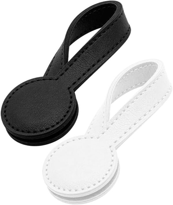 Sunglasses Holder for Car Visor, Magnetic Leather Sunglass Eyeglass Hanger Clip for Car Sun Visor Accessories