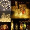 YJFWAL Upgraded 12 Pack Solar Wine Bottle Lights, 20 LEDs Waterproof Copper Light, Bottle Light Fairy Cork String Lights for Yard Patio Decor, DIY Birthday Gift for Mom Grandma Girlfriend(Warm White)