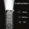 ArkPro Lite Flat Pocket Flashlight, Rechargeable Portable 1200 Lumens with White LED, Red Light, and UV Light, Triple Sources for Pet Urine Detection, Camping, Emergency, Working (Matte Black)