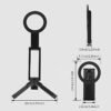 OMOTON TP02 360°Rotating for MagSafe Tripod, Adjustable Aluminum Magnetic Phone Tripod for iPhone 17/16/15/14 Pro Max Air, Foldable Cell Phone Stand Fits Vlog, Gym, Travel Essentials Accessories