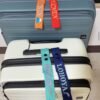 Personalized Luggage Tags, Customized Name ID Suitcase Tag Labels for Travel Suitcase, Personalized Embroidery Baggage Tags to Quickly Spot Suitcases,Travel Bag,Hiking Bag (Polyester)