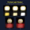 6000mAh Magnetic Work Light Rechargeable with 4000 Lumen IP65 Waterproof, 30H Runtime, 4 Brightness & 4 Color Modes with Red SOS, Strong Magnet Base for Car Repair, Camping, Emergency 1PC