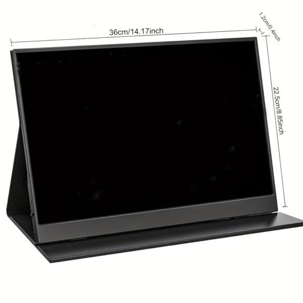 Ingnok Portable Monitor, 15.6inch FHD 1080P Travel Monitor, Ultra-Thin, USB-C Plug&Play, Built-in Speakers, Portable Screen for Laptop, Mac, Switch/PS5, Travel&Office Assistant