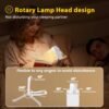 Gritin Reading Light, Rechargeable Book Light for Reading in Bed - Eye Caring 3 Color Temperatures, 5-Level Dimmable Brightness, Long Lasting, Compact Size Clip on Book Lamp for Bookworms-Blue