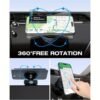 Upgraded Nano Gel Vacuum Magnetic Car Phone Holder for MagSafe 360° Adjustable, [100+LBS Suction & 3000gf Magnetic] Suction Cup Phone Mount for Your Car/Gym/Mirror Mount for iPhone & Android
