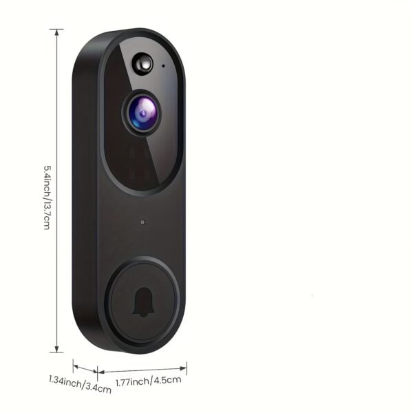 Orbitell 1080p Wireless Wi-Fi Video Doorbell Camera with Two Way Audio, Night Vision, Cloud Storage, Smart AI Motion Detection, Support 2.4GHz Wi-Fi only
