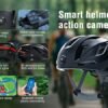 Smart Bike Helmet with Cameras Dual HD Front & Rear Video Recorder for Ebike & Electric Scooter, Bluetooth App Control Action Cam Helmet, CPSC Certified (Black)