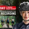 Smart Bike Helmet with Cameras Dual HD Front & Rear Video Recorder for Ebike & Electric Scooter, Bluetooth App Control Action Cam Helmet, CPSC Certified (Black)